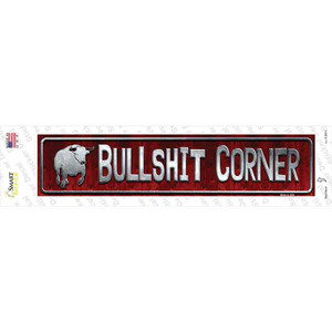 Bullshit Corner Red Wholesale Novelty Narrow Sticker Decal