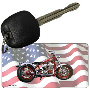 Indian Motorcycle American Flag Wholesale Novelty Key Chain