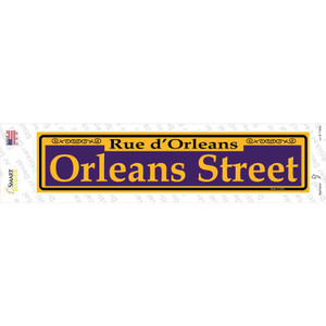 Orleans Street Purple Wholesale Novelty Narrow Sticker Decal