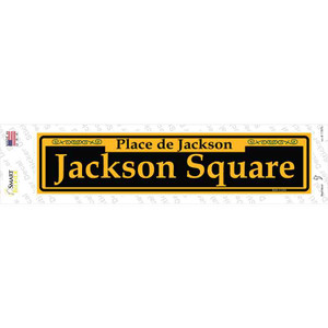 Jackson Square Yellow Wholesale Novelty Narrow Sticker Decal