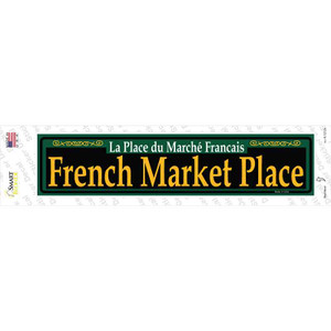 French Market Place Green Wholesale Novelty Narrow Sticker Decal