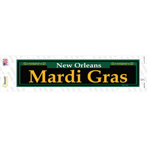 Mardi Gras Green Wholesale Novelty Narrow Sticker Decal