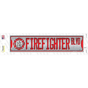 Fire Fighter Blvd Wholesale Novelty Narrow Sticker Decal