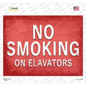 No Smoking On Elevators Wholesale Novelty Rectangle Sticker Decal