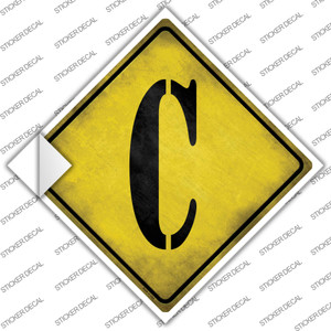 Letter C Xing Wholesale Novelty Diamond Sticker Decal