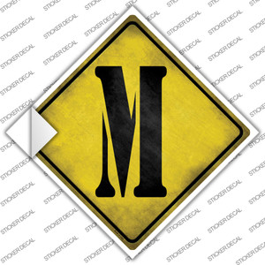 Letter M Xing Wholesale Novelty Diamond Sticker Decal