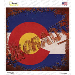 Colorado Rusty Stamped Wholesale Novelty Square Sticker Decal