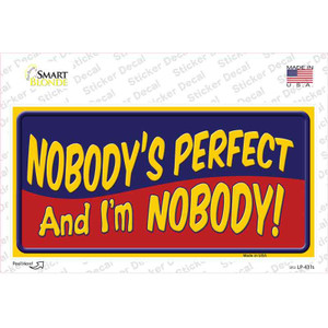 Nobodys Perfect Wholesale Novelty Sticker Decal