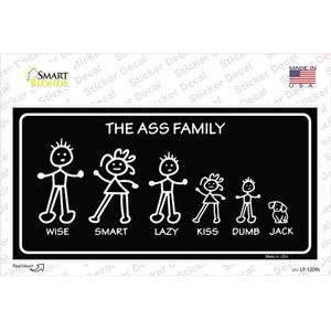 The Ass Family Wholesale Novelty Sticker Decal
