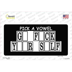 Pick A Vowel Wholesale Novelty Sticker Decal