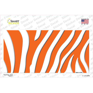Orange White Zebra Wholesale Novelty Sticker Decal