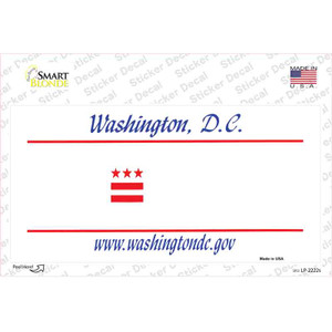 Washington DC State Blank Wholesale Novelty Sticker Decal