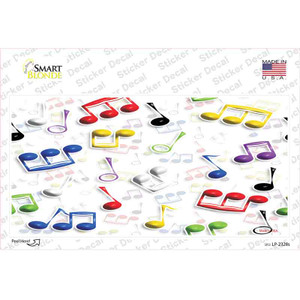 Musical Notes Multi-Color Wholesale Novelty Sticker Decal