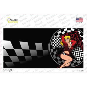 Racing Pin Up Girl Wholesale Novelty Sticker Decal