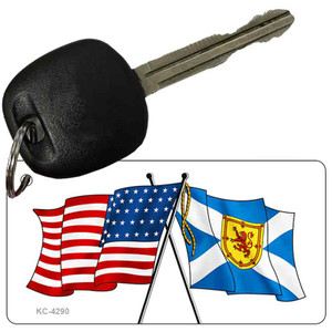 Scotland USA Crossed Flag Wholesale Novelty Key Chain