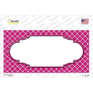 Pink White Quatrefoil Center Scallop Wholesale Novelty Sticker Decal