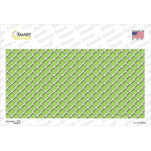 Lime Green White Quatrefoil Wholesale Novelty Sticker Decal