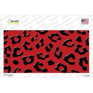 Red Black Cheetah Wholesale Novelty Sticker Decal