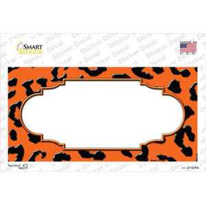 Orange Black Cheetah Scallop Wholesale Novelty Sticker Decal