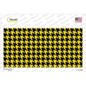 Yellow Black Houndstooth Wholesale Novelty Sticker Decal