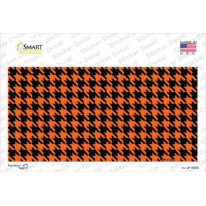 Orange Black Houndstooth Wholesale Novelty Sticker Decal