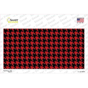 Red Black Houndstooth Wholesale Novelty Sticker Decal