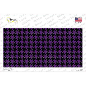 Purple Black Houndstooth Wholesale Novelty Sticker Decal