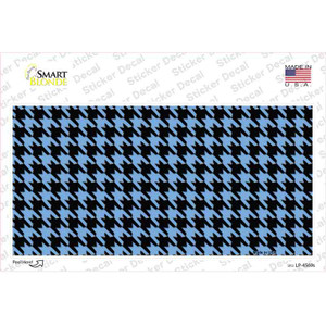 Light Blue Black Houndstooth Wholesale Novelty Sticker Decal