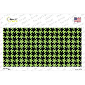 Lime Green Black Houndstooth Wholesale Novelty Sticker Decal
