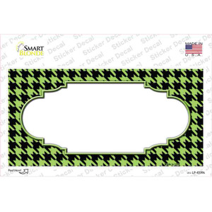 Lime Green Black Houndstooth Scallop Center Wholesale Novelty Sticker Decal