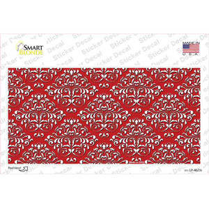 Red White Damask Wholesale Novelty Sticker Decal