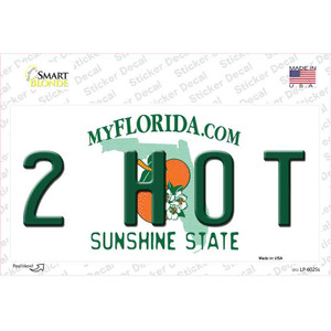 2 Hot Florida Wholesale Novelty Sticker Decal