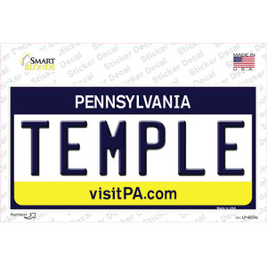 Temple Pennsylvania State Wholesale Novelty Sticker Decal