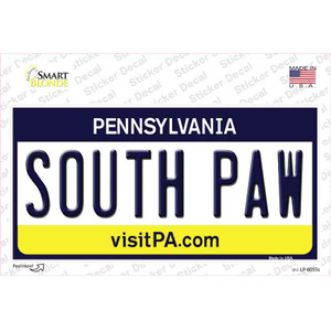 South Paw Pennsylvania State Wholesale Novelty Sticker Decal