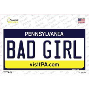 Bad Girl Pennsylvania State Wholesale Novelty Sticker Decal