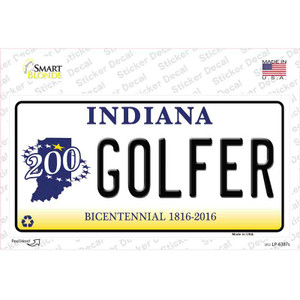 Golfer Indiana Wholesale Novelty Sticker Decal