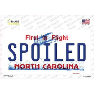 Spoiled North Carolina Wholesale Novelty Sticker Decal