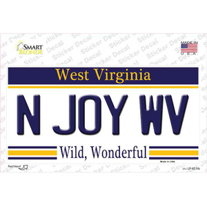 N Joy West Virginia Wholesale Novelty Sticker Decal