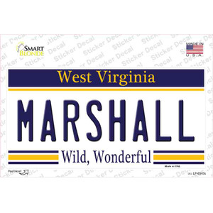 Marshall West Virginia Wholesale Novelty Sticker Decal