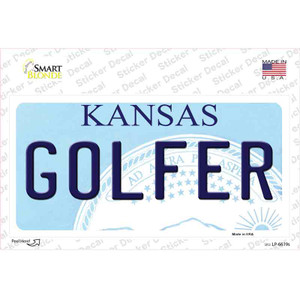 Golfer Kansas Wholesale Novelty Sticker Decal