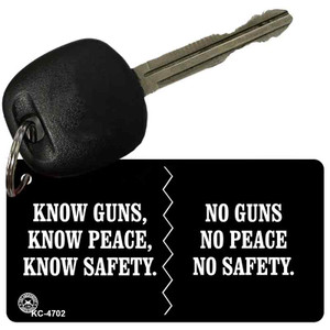 Know Guns No Guns Wholesale Novelty Key Chain