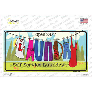 Laundry Self Service Wholesale Novelty Sticker Decal