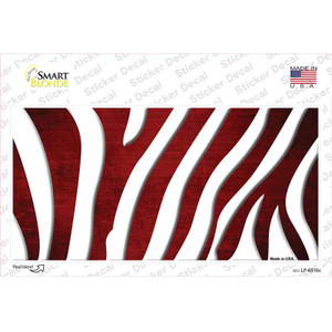 Red White Zebra Oil Rubbed Wholesale Novelty Sticker Decal