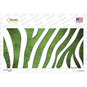 Lime Green White Zebra Oil Rubbed Wholesale Novelty Sticker Decal