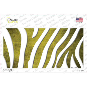 Yellow White Zebra Oil Rubbed Wholesale Novelty Sticker Decal