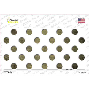 Gold White Dots Oil Rubbed Wholesale Novelty Sticker Decal