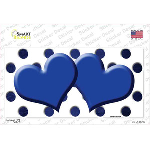 Blue White Dots Hearts Oil Rubbed Wholesale Novelty Sticker Decal
