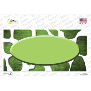 Lime Green White Oval Giraffe Oil Rubbed Wholesale Novelty Sticker Decal