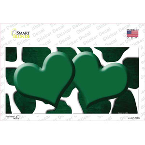 Green White Hearts Giraffe Oil Rubbed Wholesale Novelty Sticker Decal