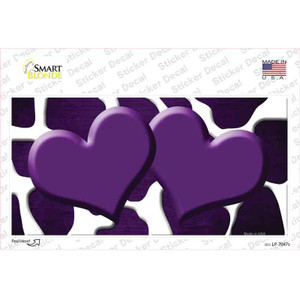 Purple White Hearts Giraffe Oil Rubbed Wholesale Novelty Sticker Decal
